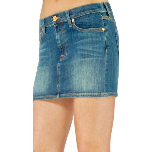 7 For All Mankind Dresses & Skirts - 7 For All Mankind Women's Skirt A Pocket Jeweled Mini Skirt Size 27 NWT $178